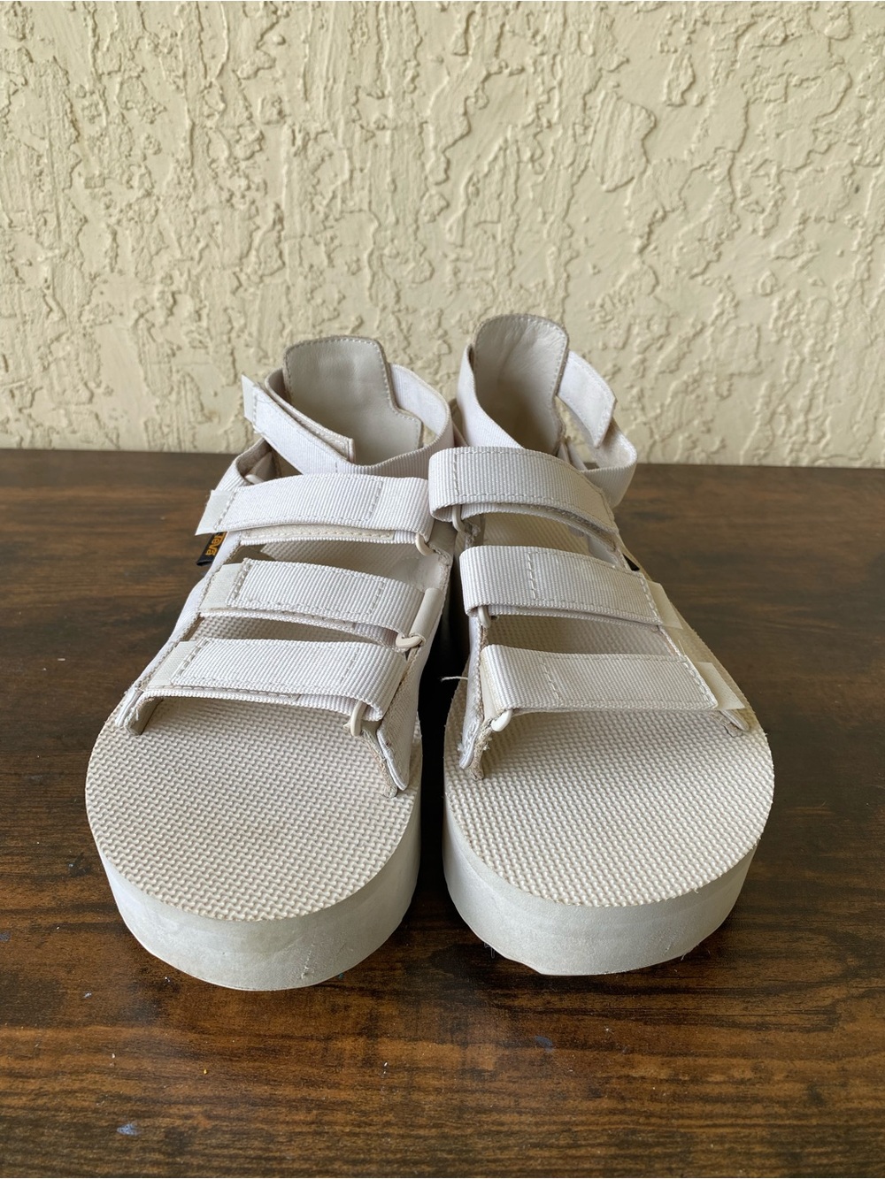 Teva Women's Mevia Platform Strap Sandals in Light Beige - Picture 4 of 7